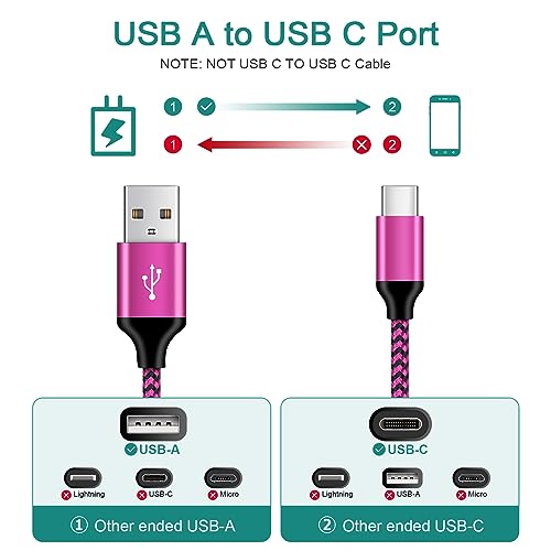 Cavo USB C, 3 confezioni da 0,9 m, cavo di