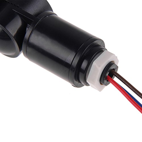 12M PIR Infrared Motion Sensor Detector Wall LED Light Outdoor RF DC12V - Black