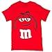 M&M M&M's Candy Red Silly Character Face Adult T-Shirt (Adult X-Large)