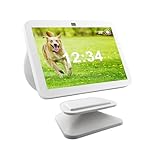 Sintron Adjustable Magnetic Stand Mount for Echo Show 8 (3rd Gen), Smart Display Stand Holder with 360 Degree Rotation, Swivel & Tilt Function, Anti-Slip Base - White, Compatible with iPhone Models