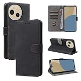 Nutmeg AQUOS sense9/AQUOS sense10 ケース 手帳型 AQUOS sense9 SH-53E SHG14 SH-M29 カバー 財布型 アクオスセン9/アクオスセン10 スマホケース 携帯ケース カード収納 マグネット式 高級PUレザー スタンド機能付き 耐衝撃 耐摩擦 全面保護 軽量 超薄型 ビジネス風 (ブラック)