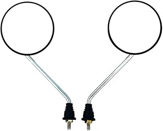 Espejo Retrovisores Giratorio Espejos retrovisores redondos para motocicleta para TTR 125 250 600 TTR250 TW225 TW200, 10 mm, cristales blancos