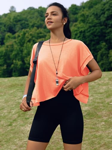 Image of SENSERISE Womens Open Back Workout Tops Backless Short Sleeve Athletic Shirt Running Crop Top Gym Yoga Tee