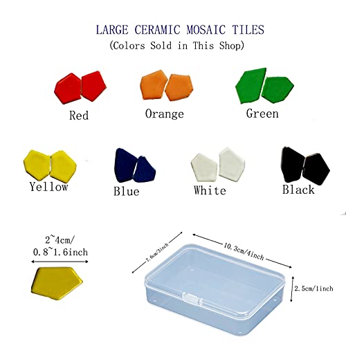 Smayt Yi 200g Bulk Ceramic Mosaic Pieces Irregular Mosaic Tile for Home Crafts Bathroom Flower Pot Outdoor Tables Coasters Decoration(0.8-1.2inch,Yellow)