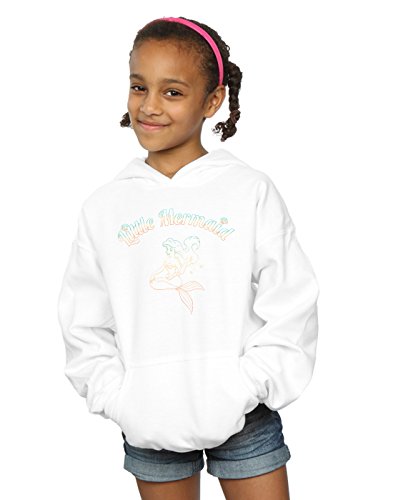 Disney Princess Girls The Little Mermaid Gradient Hoodie White 5-6 Years