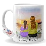 4GIFTSAKE Customized Mom Daughter Mug – Ceramic Coffee/Tea Cup - Present for Mother's Day, Birthday, Women's Day - Personalized Avatars & Quotes - Memorable Gift Idea