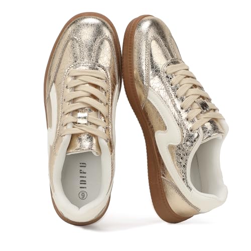 Image of IDIFU Womens Fashion Sneakers Comfortable Cute Casual Tennis Shoes | Non Slip Memory Foam Lightweight Trendy Retro Sneakers