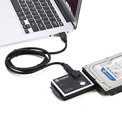 Cinolink Usb 3.0 To Dual-Sata Usb 3.0 Hard Drive Converter Adapter With Offline Clone Function For 2.5"/3.5" Hdd Ssd Sata (Sata I/Ii/Iii), Support 2 X 12Tb And Uasp #TOP2