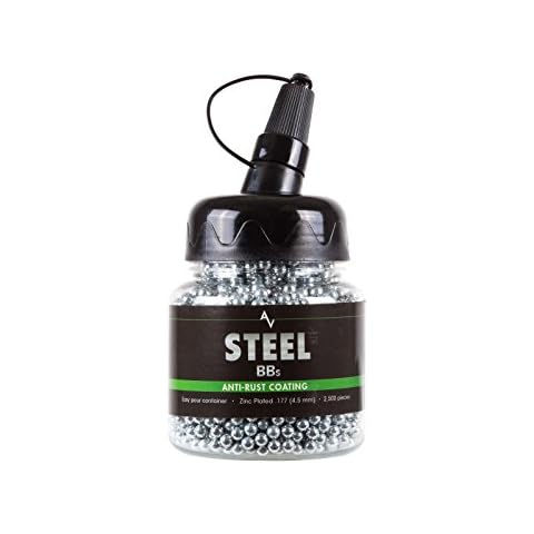 Air Venturi Steel BBS, 177 Cal, 5.1 Grains, Zinc-Plated, 2,500ct,Chrome Cover