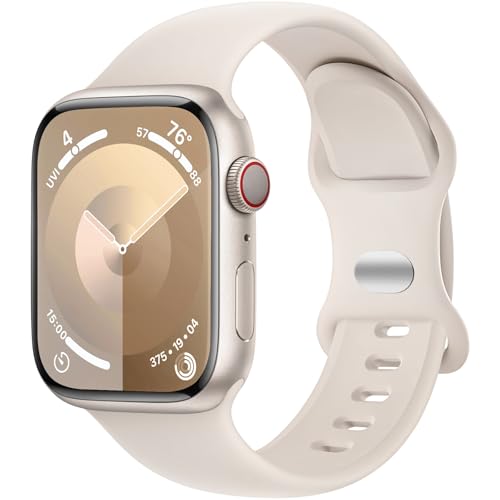 DaQin Sport Silicone Band– Compatible with Apple Watch 38mm 40mm 41mm 42mm 44mm 45mm 46mm 49mm for Women Men, Durable Soft Waterproof Strap for iWatch Band Series 10 9 8 7 6 5 4 3 2 1 SE Ultra