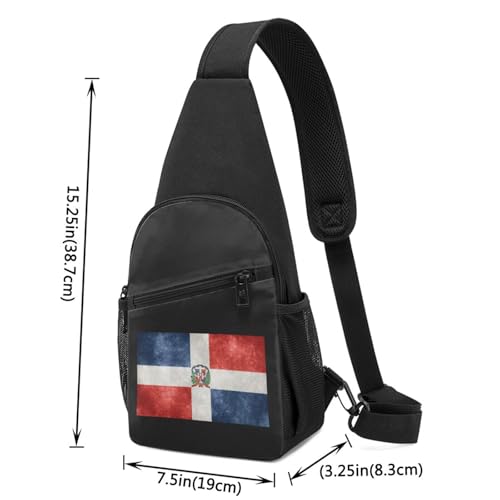 Flag of the Dominican Republic，Fashion One-Shoulder Bag，Anti-Theft Crossbody Shoulder Chest Bag4