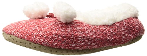 HUE Women's Fluff Slipper Shue, Lipgloss, Small (Shoe Size 5/6)