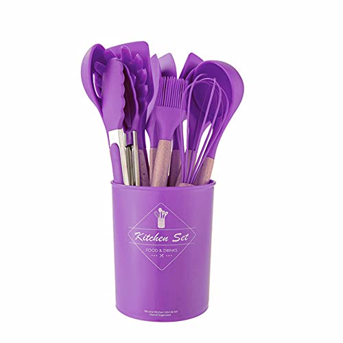 Ustensiles de cuisine en silicone anti-rayures | Lot de 11 pièces pour protéger vos poêles
