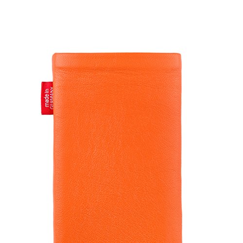 Pochette iPhone 12 / 13 fitBAG Beat Orange en cuir pour le quotidien urbain - 5