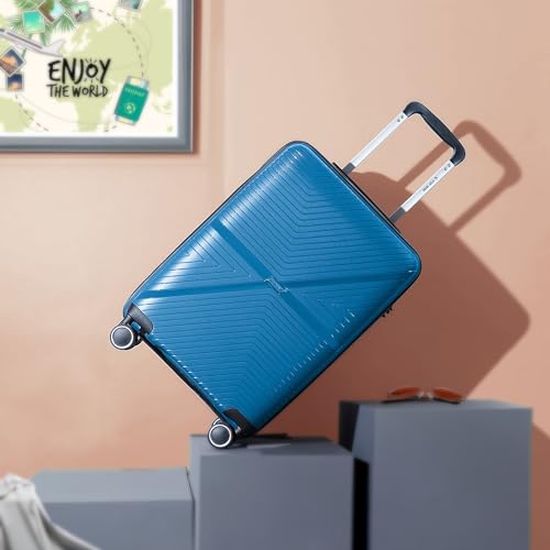 Image of Stony Brook by Nasher Miles Axis Hard-Sided Polypropylene Cabin Luggage Teal 20 inch |55cm Trolley Bag