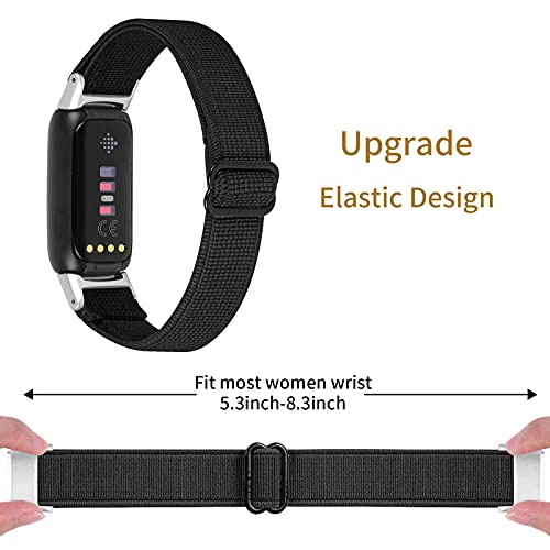 Lijinlan Pulseira elástica de poliéster compatível com Fitbit Luxe, correia de substituição trançada