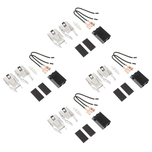 POPETPOP 4 Sets Burner Receptacle Kit Range Replacement Parts for Gas Stove Heating Elements Sturdy Build for Kitchen Stove Repair