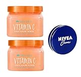 Tree Hut Vitamin C Shea Sugar Scrub Size 18 oz (2 pack) Travel Size Body Cream 1 Oz.