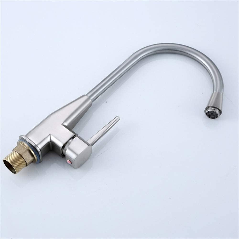 台所の蛇口、冷水ミキサー、台所の流し台、蛇口、伸線、野菜のハンドル、シングルハンドル、回転シングルカプレット。