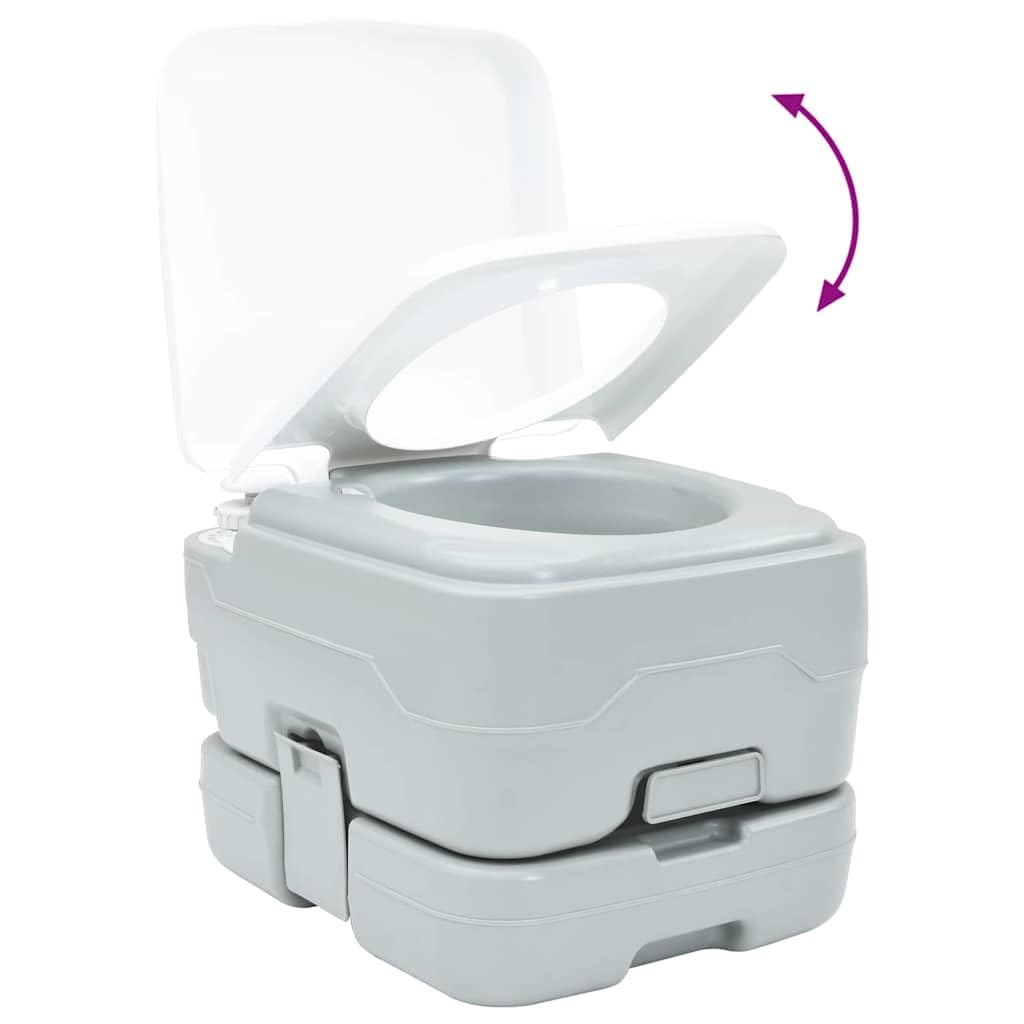 Tragbare Campingtoilette 10L, Mobile Camping WC für Wohnwagen Wohnmobil Outdoor Garten, 41,5 x 36,5 x 30 cm, Belastbar bis 200 kg