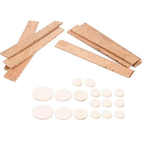 RiToEasysports - Clarinet Accessories Kit, 17Pcs Woodwind Instrument Pads, 10Pcs Cork Sheets, Neck Joint Cork Accessories for Musicians, Students, Professionals, and Daily Practice or Performance