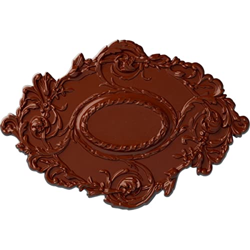 30 3/8"W x 20 3/4"H x 1"P Kinsley Flowing Leaf Ceiling Medallion, Hand-Painted FireBrick
