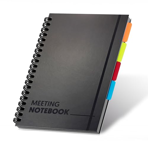 Carnet de réunion Seekz à spirale 160 pages avec index pour le travail