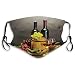 Produktbild 125 Windproof Activated Carbon,Wine Collage with Barrel Bottle Wineglass Grape Gourmet Taste Beverage,Facial Decorations for Adults
