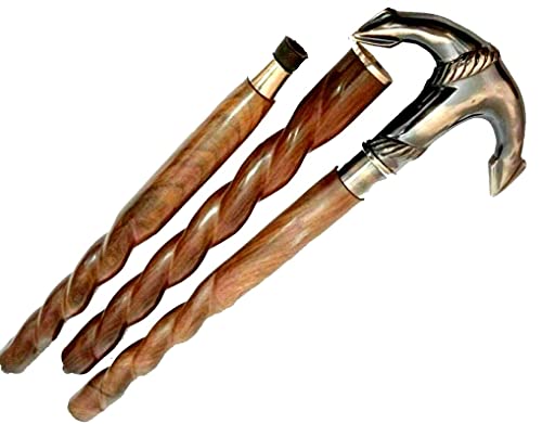 Canne de marche Ancre en bois canne de soutien ergonomique pour adulte