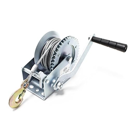 Cabrestante manual hasta 720kg 10m 4:1 Polipasto manual Torno de cable forestal Fuerza de tracción