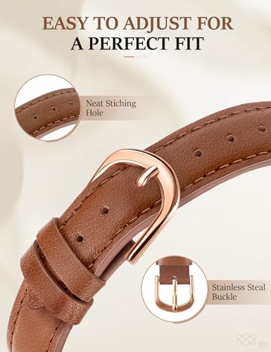 Image of Newlibery Leather Band for Women Slim Dressy Bands Compatible with Apple Watch 38mm 40mm 41mm 42mm 44mm 45mm 49mm, Designer Interlock Buckle Strap for iWatch Series 10 /9 /8 /7 /6 /5 /4 /3 /2 /1 /SE /Ultra