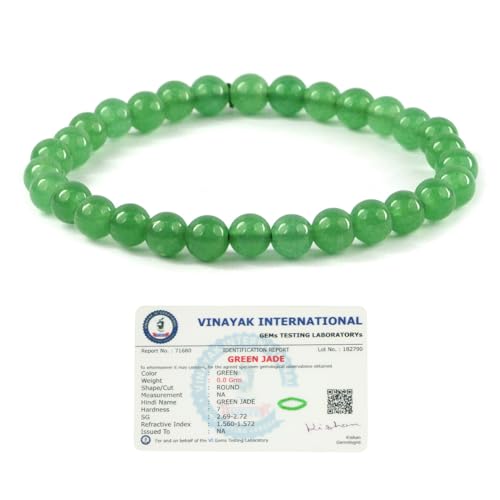 Image of Reiki Crystal Products Certified Natural Crystal Stone Bracelet 6 mm Round Beads for Men and Women | Premium Gemstone Jewellery Collection | Reiki Charged | Multiple Stone Variants Available