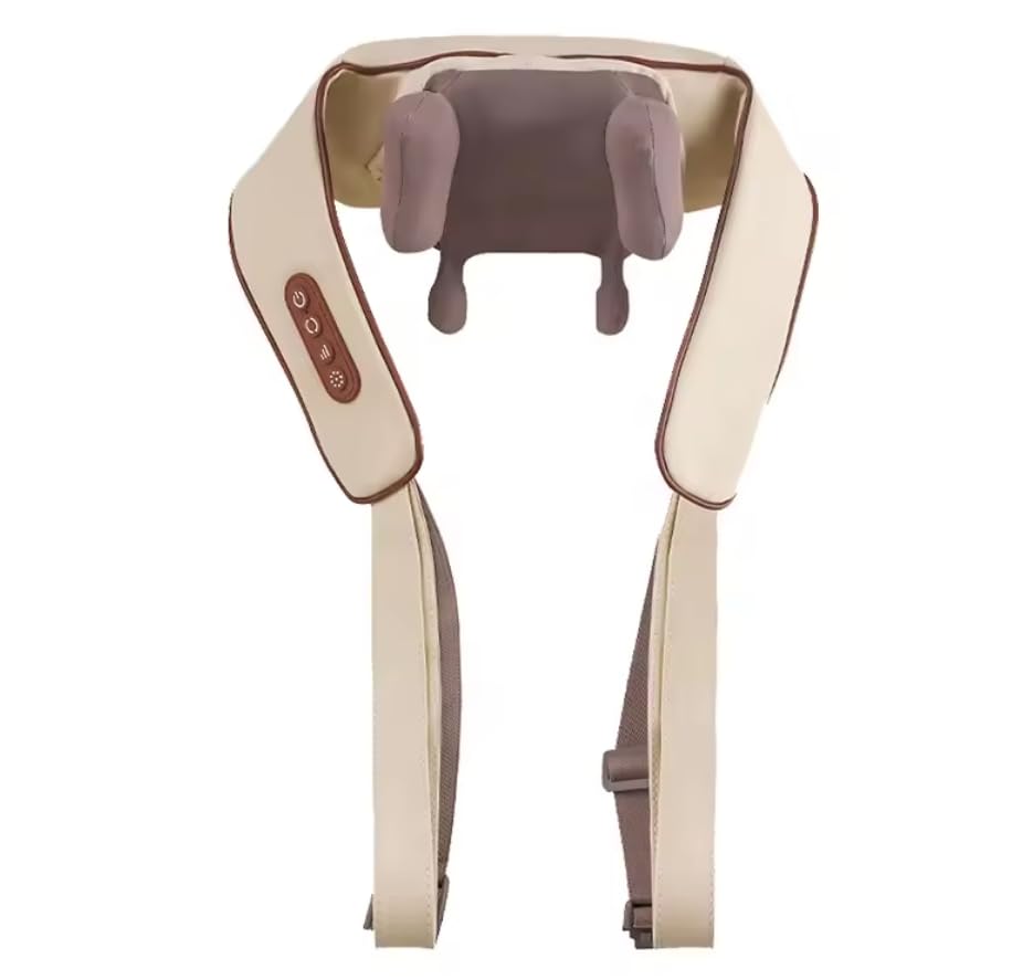 Massaggiatore Collo Schiena Cervicale con Calore, 6D Massaggio Tessuti Profondi, Cuscino Elettrico Massaggiante