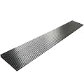 LH-GUARD 0.8" Rise Wheelchair Threshold Ramp, Large Capacity 35.43" L x 5.9" W Rubber Threshold Ramps, Non-Slip Solid Rubber Ramp for Doorways Scooter Sweepers (0.8" Rise Cuttable, Black)
