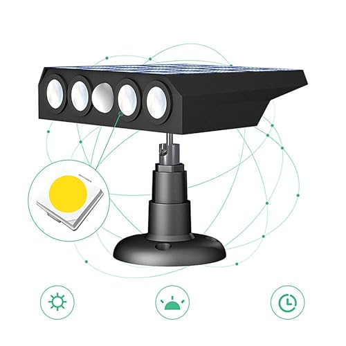 Applique murale solaire à 3 modes Teksome étanche avec détecteur de mouvement extérieur