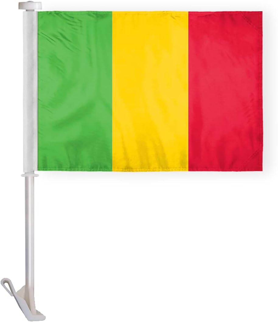 AGAS Mali Flag 2x3 ft Outdoor 200D Nylon Double Stitched Hem Rust Proof Brass Grommets Canvas Header Malian National Flag