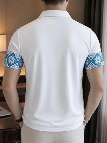 Image of Noble Monk Men's Regular Fit Polo Neck T-Shirt | Half Sleeve