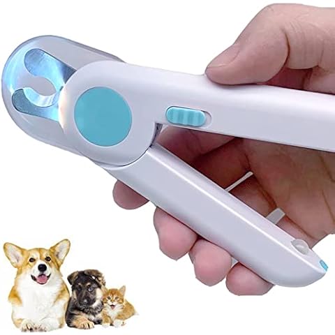 Kaket Dog Nail Clippers, Cat Nail Clippers, Pet Nail Clippers with Light, LED Light Pet Nail Clipper and Trimmers, Anti Cutting Blood Line Pet Nail Clipper Cover
