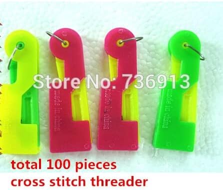 Wholesale Price 1 Lot=100 Pcs Threader Cross Stitch Tool Embroidery Tool Available