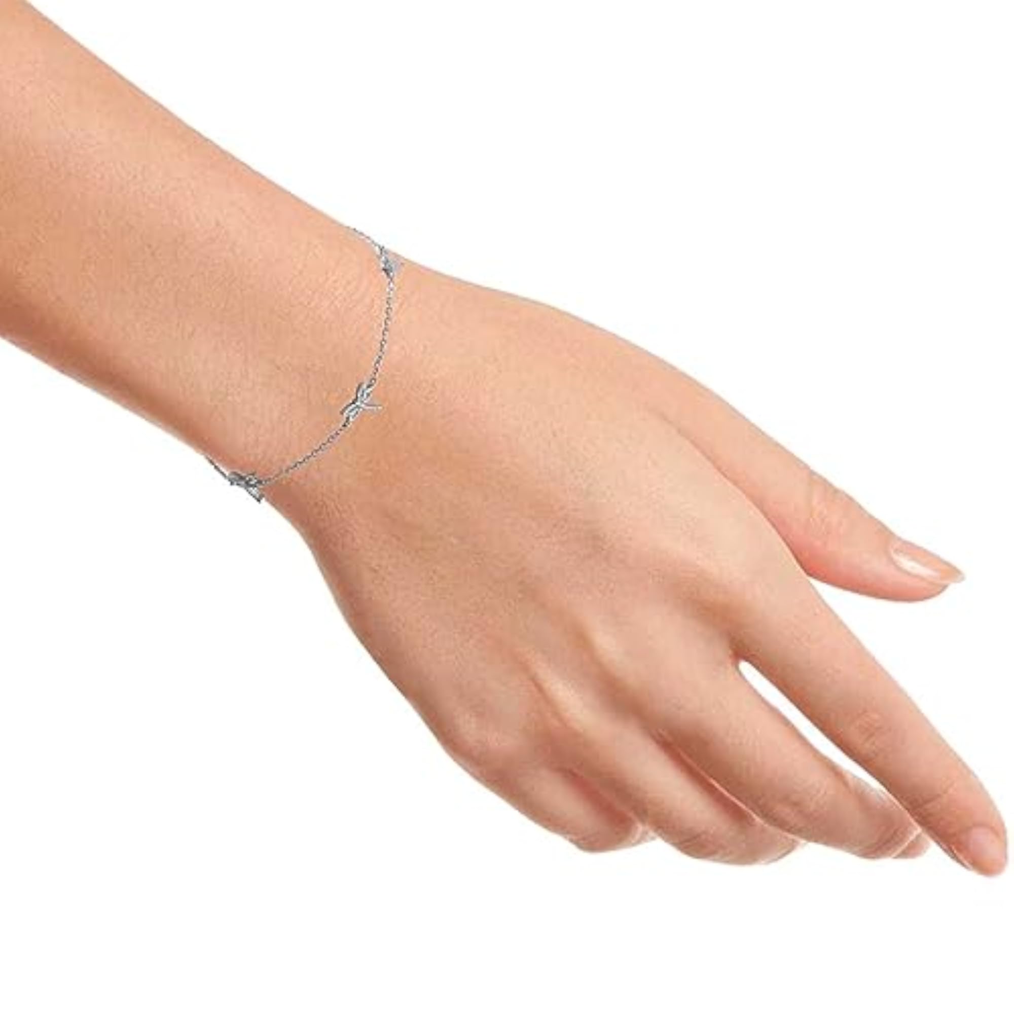 Women's 925 Sterling Silver Aeris Dragonfly Link Bracelet