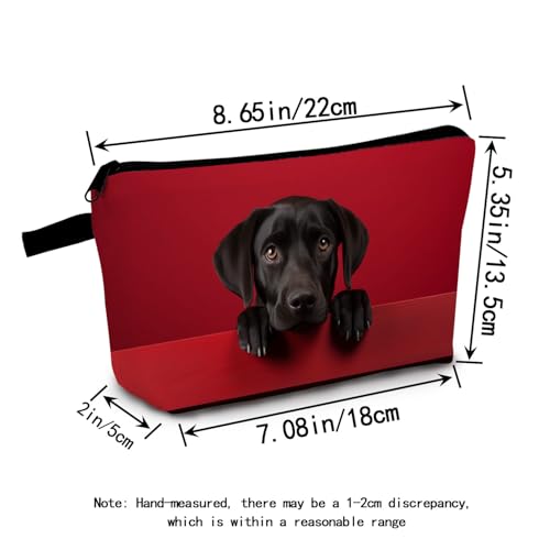 Black Labrador Makeup Bag for Women Travel Cosmetic Organizer Bag Teacher Appreciation Gifts Small Zipper Toiletry Bag Dog Gifts for Dog Lovers2