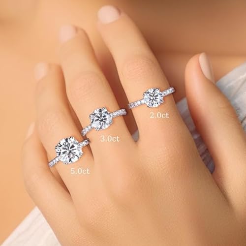 Solid Gold Gemstone Engagement Ring for Women,Round Cut Solitaire with Side Stones,10K 14K 18K Yellow White Rose Gold, Customizable Promise Ring Gift for Her4