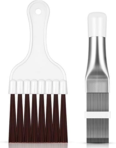 Air Conditioner Condenser Fin Comb, Fin Cleaning Brush Air Conditioner Fin Cleaner Refrigerator Coil Cleaning Whisk Brush Metal Fin Evaporator Radiator Repair Tool (2)
