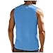 Tank Tops Men Sleeveless Button Muscle Henley Shirt Casual Slim Fit Lightweight Workout Top Outdoor Athletic Tees Sky Blue