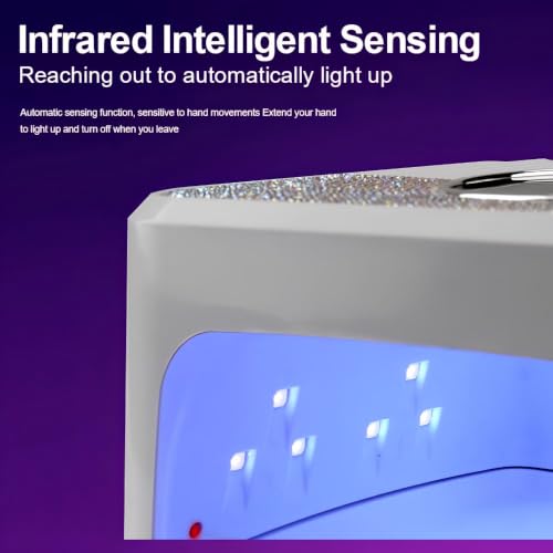 Image of THR3E STROKES Professional Intelligent LED Automatic Sensor LED UV Nail Dryer Nail Curing Nail Art Lamp Manicure Pedicure Tool Gel Based Nail Polish for All Kind of Nail Paints (268W L5)