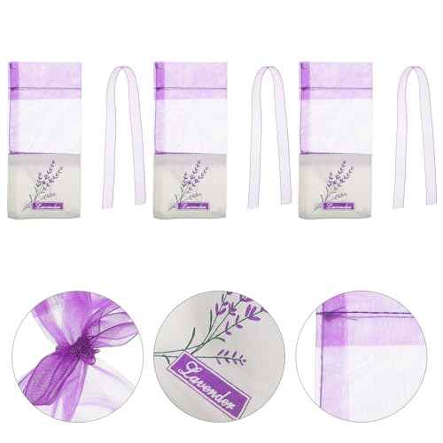 Bolsas de Sachet de Lavanda Morado Profundo de Algodón y Gasa miniatura 5