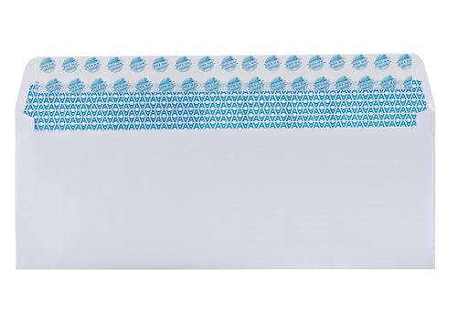 Image of Aimoh #10 Security Self Seal Envelopes - 200 Qty |No Window, EnveGuard, 4⅛ x 9 inch, White, 24 LB, 200 Count (34100-2)
