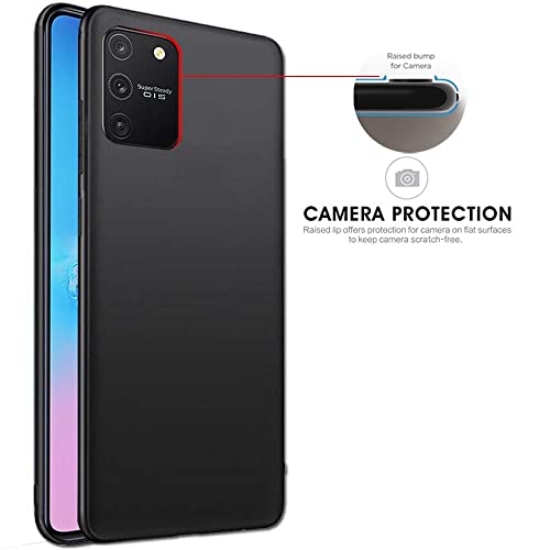 Image of Mobile Back Cover Case for Samsung Galaxy S10 Lite (Silicone Case|CameraProtection|Black SC1510)