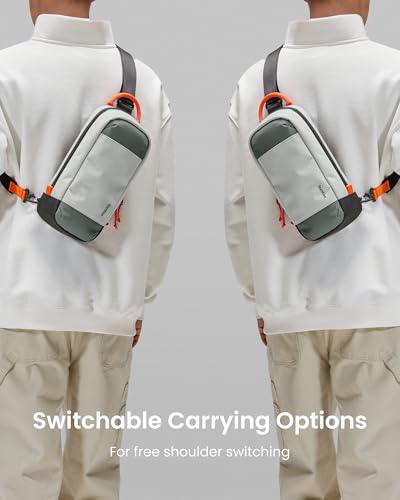 Image of tomtoc Sling Crossbody Bag for Nintendo Switch 2, Protective Travel Chest Carrying Gaming Pouch with 8 Game Cartridges Slots