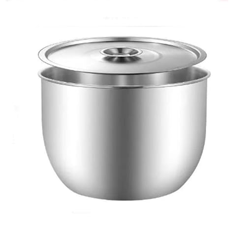 深型ステンレスボウル ステンレス 深型ボウル サラダボウル 深型ミキシングボウルのセット 卵泡立て器 ベーキングツール ケーキ クリーム 深める 防沫 ミキシングボウル 麺をこねる 野菜を洗う サラダボウル (19cm+蓋)